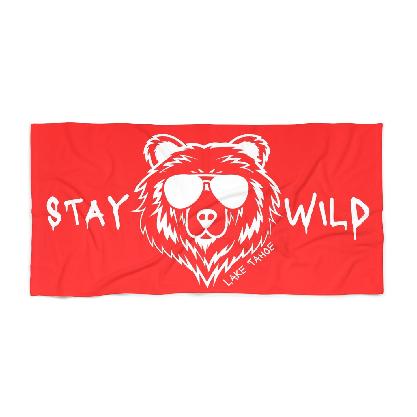 Lake Tahoe Stay Wild Heavyweight Beach Towel