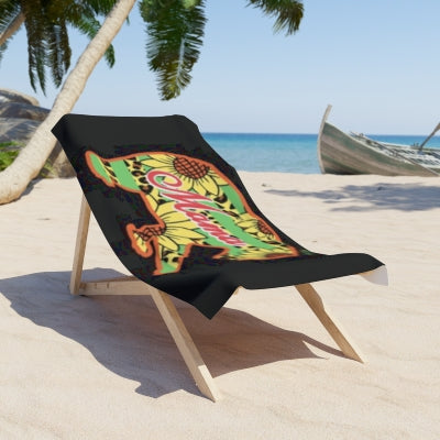 Lake Tahoe Mama Bear Rasta Beach Towel