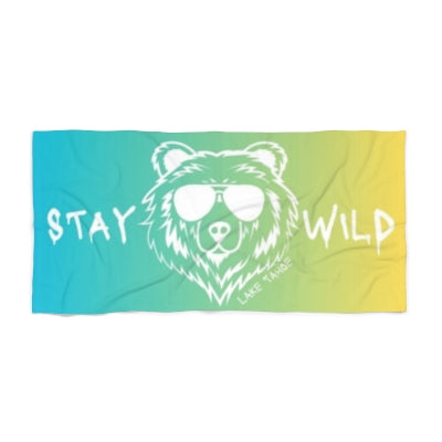 Lake Tahoe Stay Wild Heavyweight Beach Towel