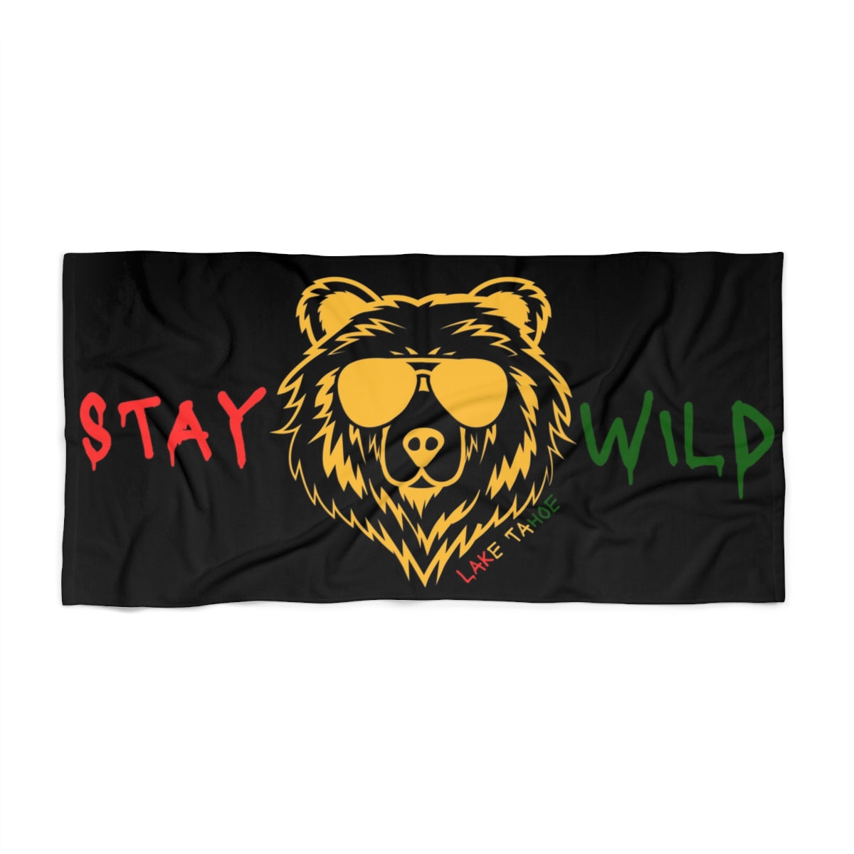 Lake Tahoe Stay Wild Heavyweight Beach Towel