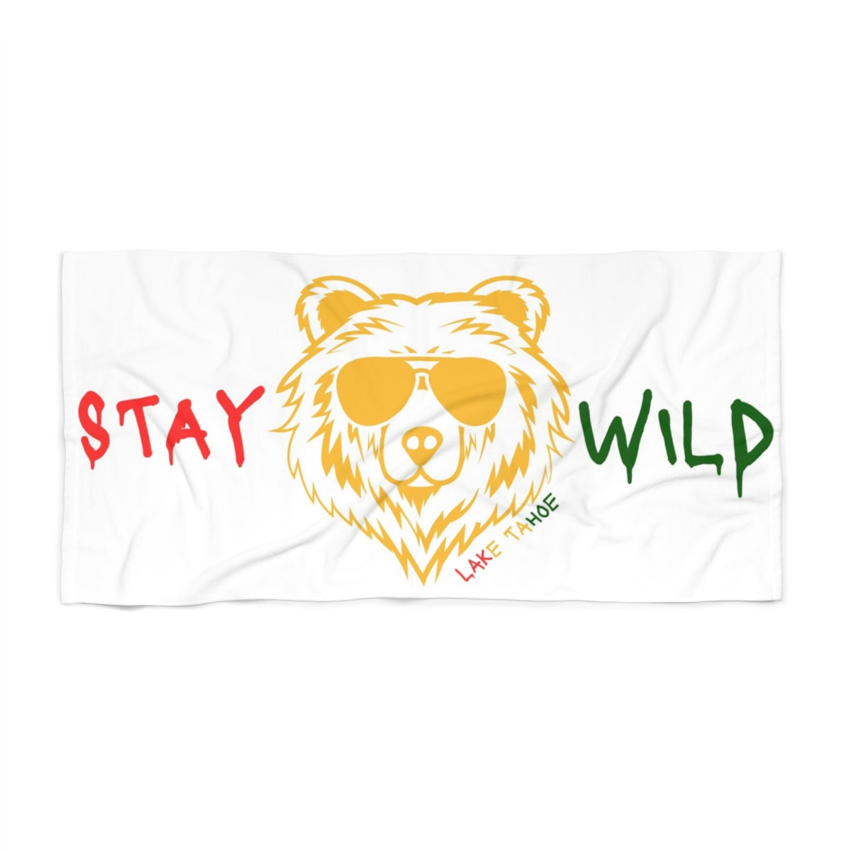 Lake Tahoe Stay Wild Heavyweight Beach Towel