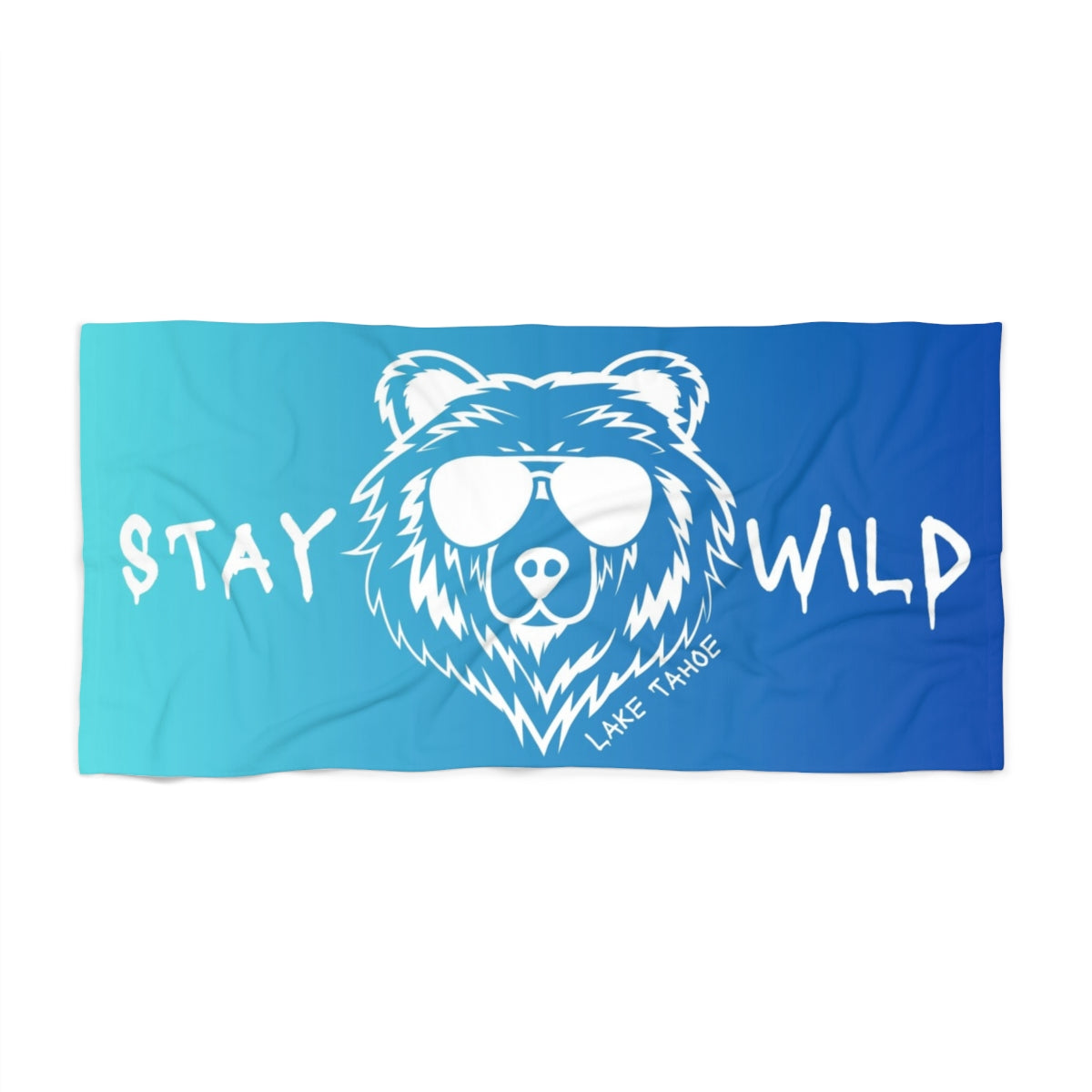 Lake Tahoe Stay Wild Heavyweight Beach Towel