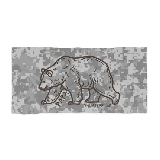 Papa Bear Digital Camo Heavyweight Beach Towel