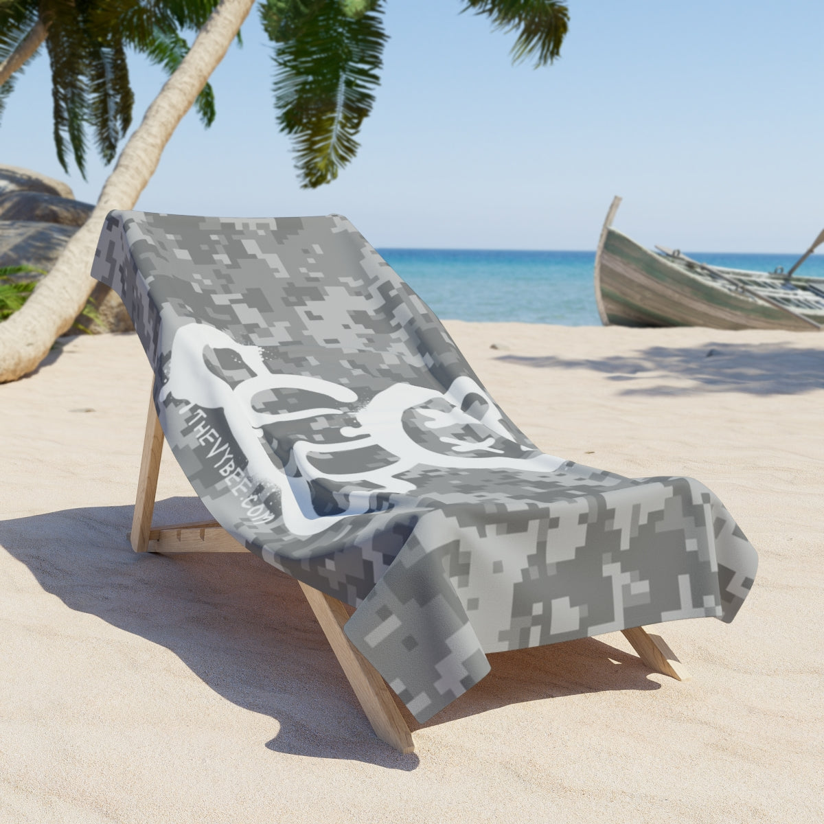 Bear Digital Camo Heavyweight Beach Towel