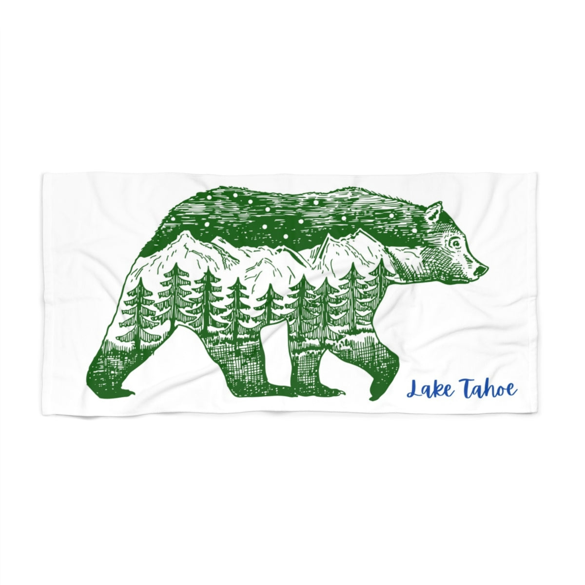 Lake Tahoe Forest Bear Heavyweight Beach Towel