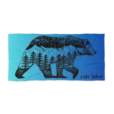 Lake Tahoe Forest Bear Heavyweight Beach Towel