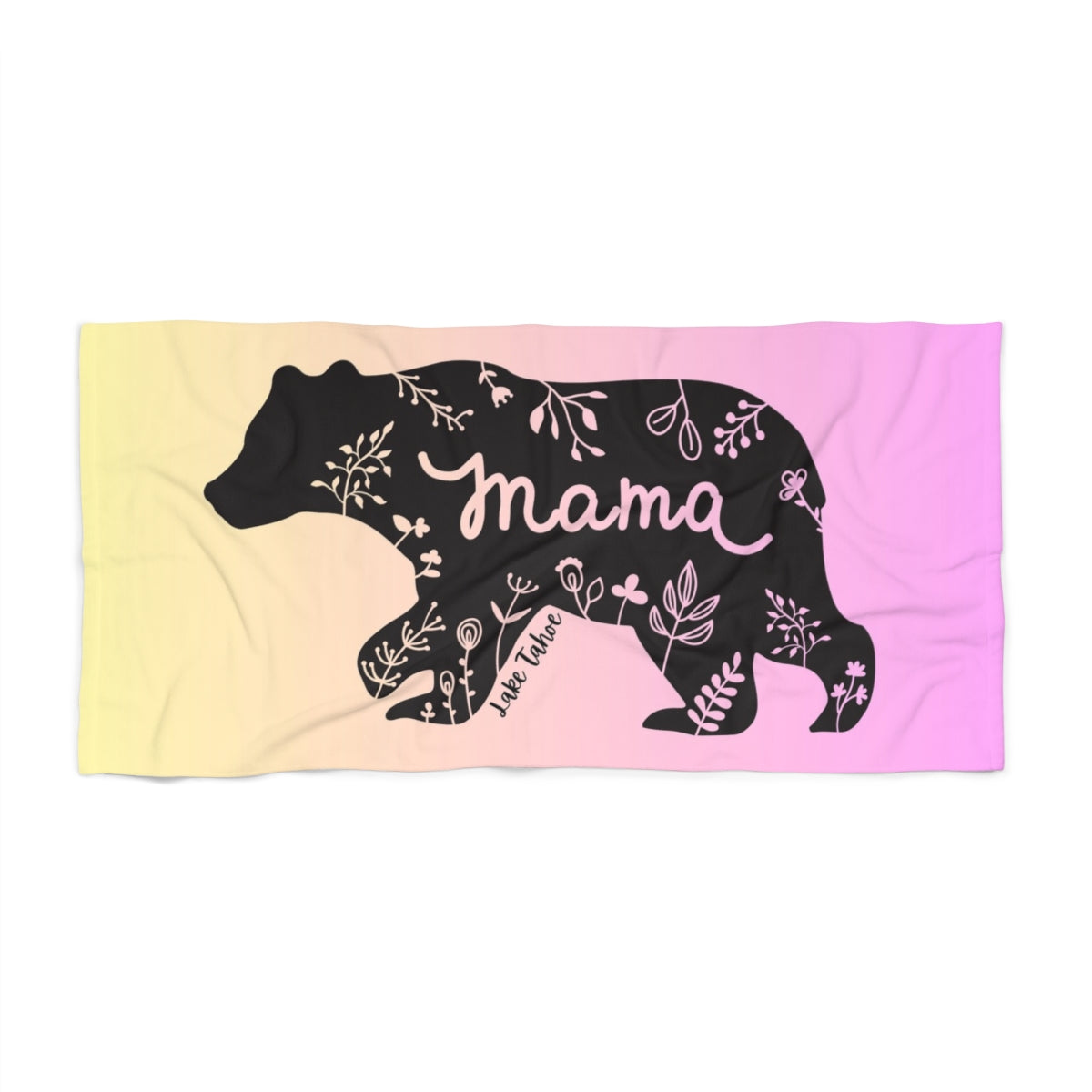 Lake Tahoe Mama Bear Heavyweight Beach Towels