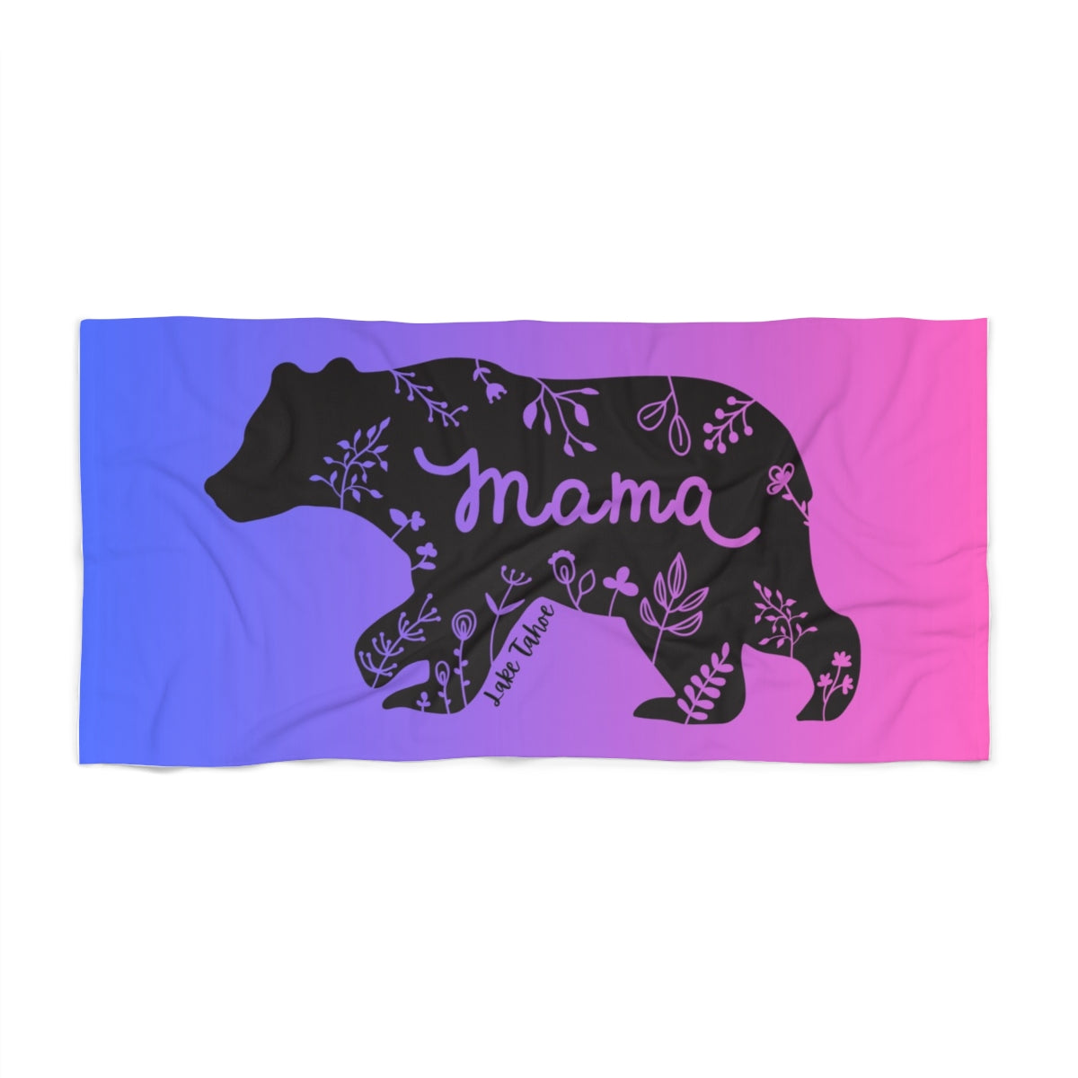 Lake Tahoe Mama Bear Heavyweight Beach Towels