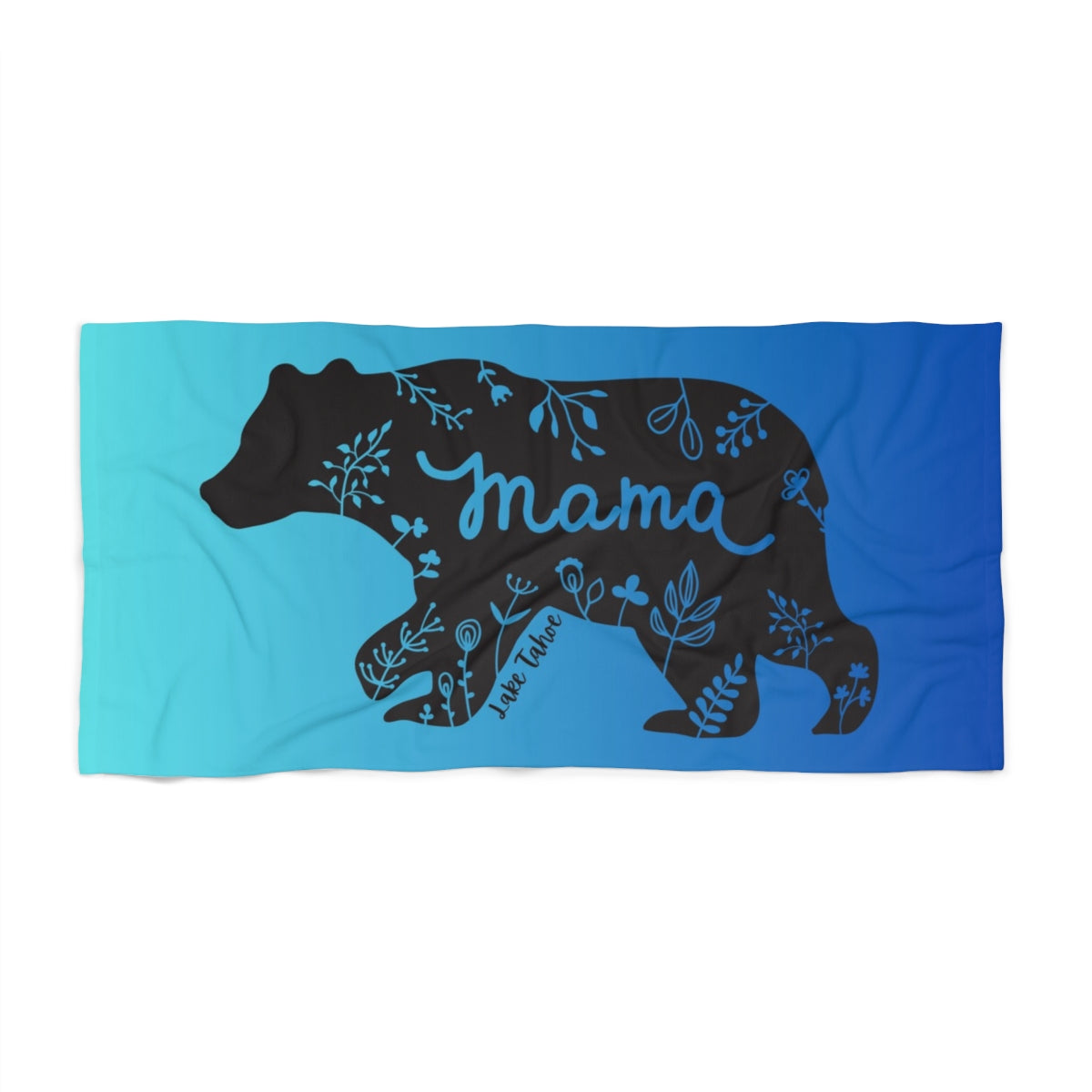 Lake Tahoe Mama Bear Heavyweight Beach Towels